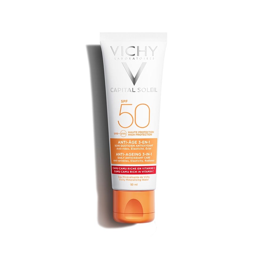 Антивозрастной уход Capital Ideal Soleil 3 в 1 с антиоксидантами SPF 50, 50 мл