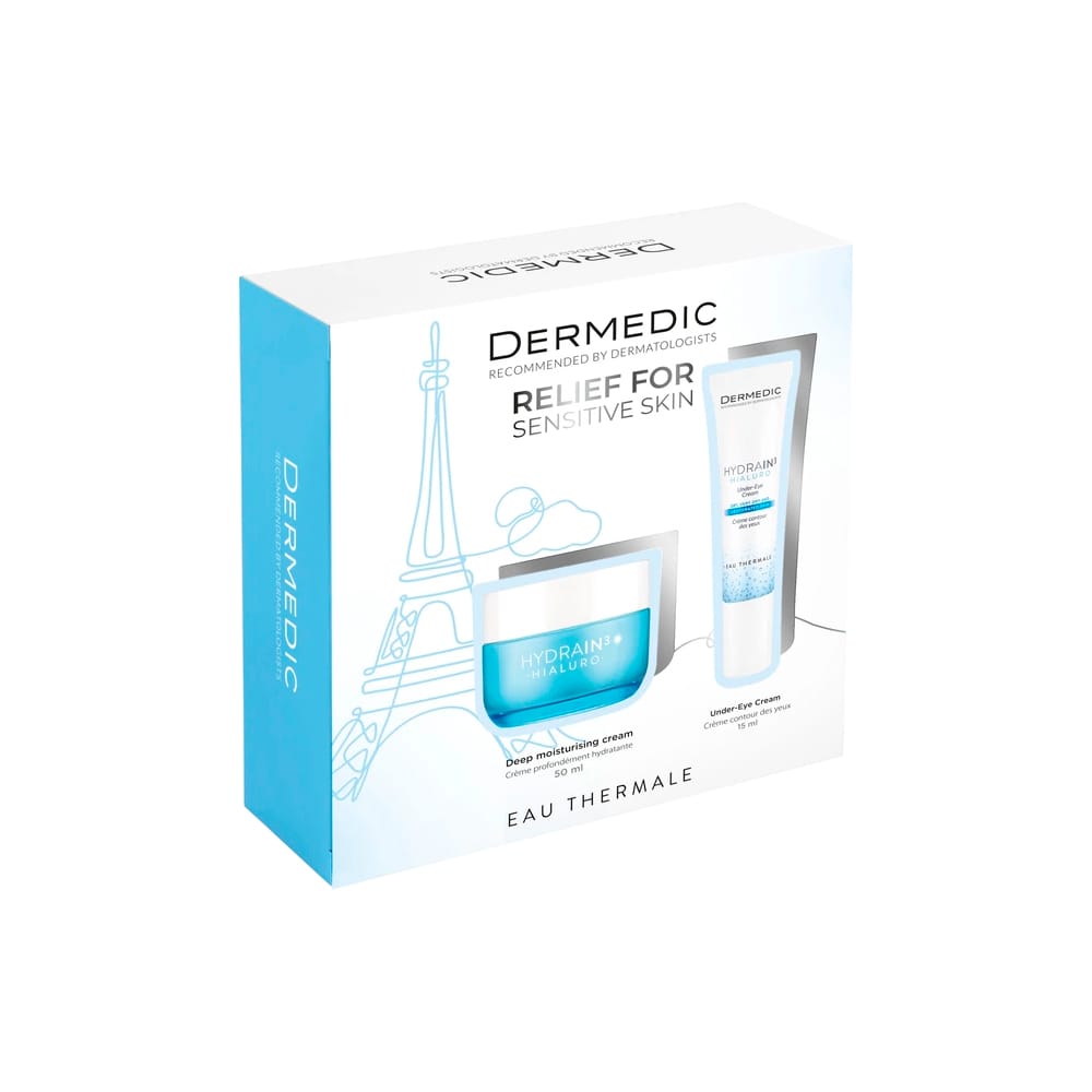 Dermedic Hydrain3 Набор (Сильно увлажняющий крем SPF15, 50 мл + Крем под глаза, 15 мл) - фото 2