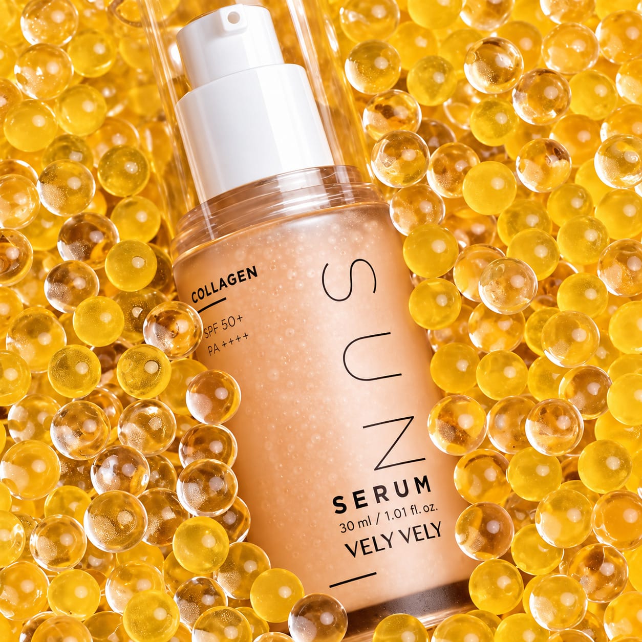 Увлажняющая солнцезащитная сыворотка для лица SPF50+ PA++++ Vely Vely Collagen Sun Serum, 30 мл - фото 5