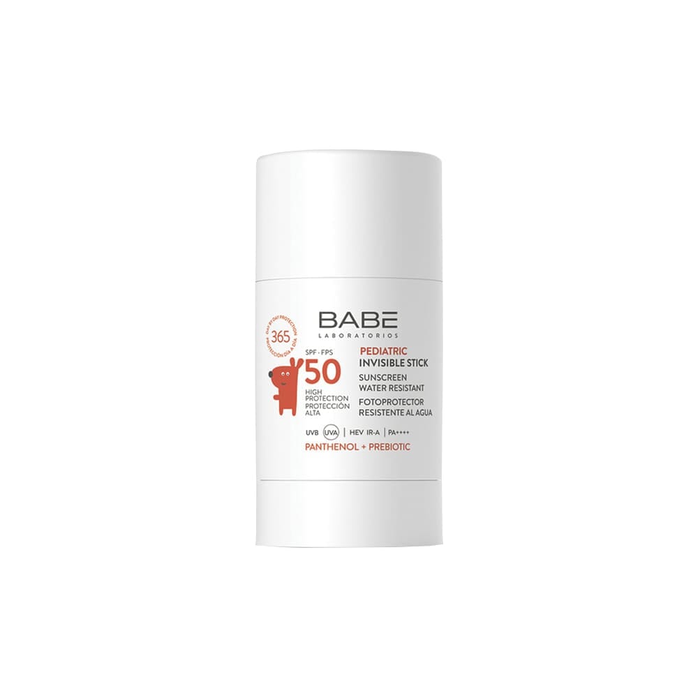 LABORATORIOS BABE Детский невидимый солнцезащитный стик для лица SPF 50 с пантенолом и пребиотиком,30г