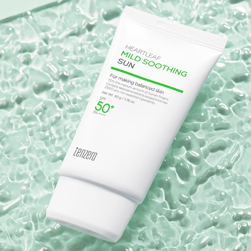 Успокаивающий солнцезащитный крем Tenzero Heartleaf Mild Soothing Sun SPF 50+ PA++++, 50 мл - фото 5