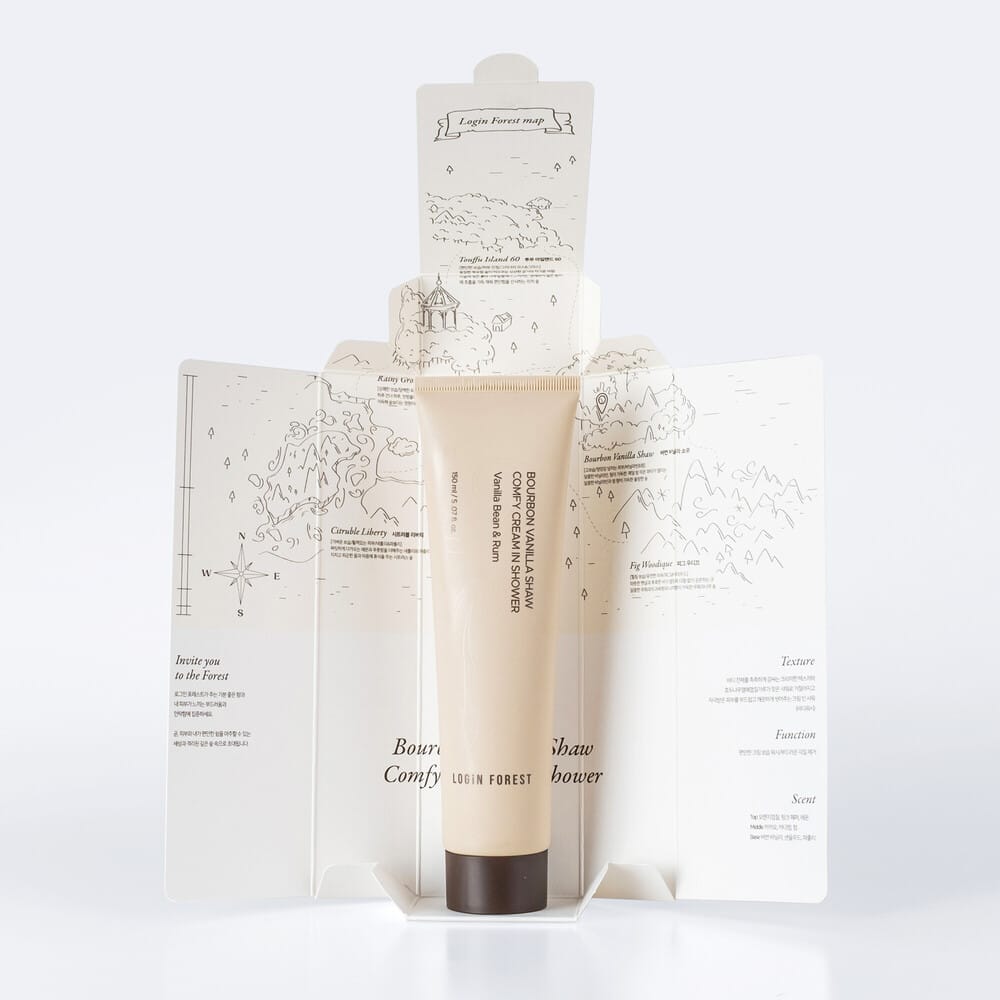Крем для тела отшелушивающий смываемый  Bourbon Vanilla Shaw Comfy Cream In Shower, 150 мл - фото 2
