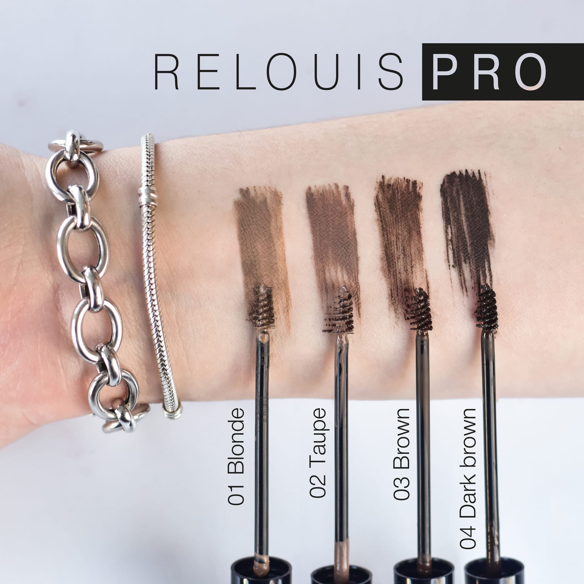 Гель для бровей водостойкий оттеночный Relouis Pro Waterproof Color Brow Gel - фото 4