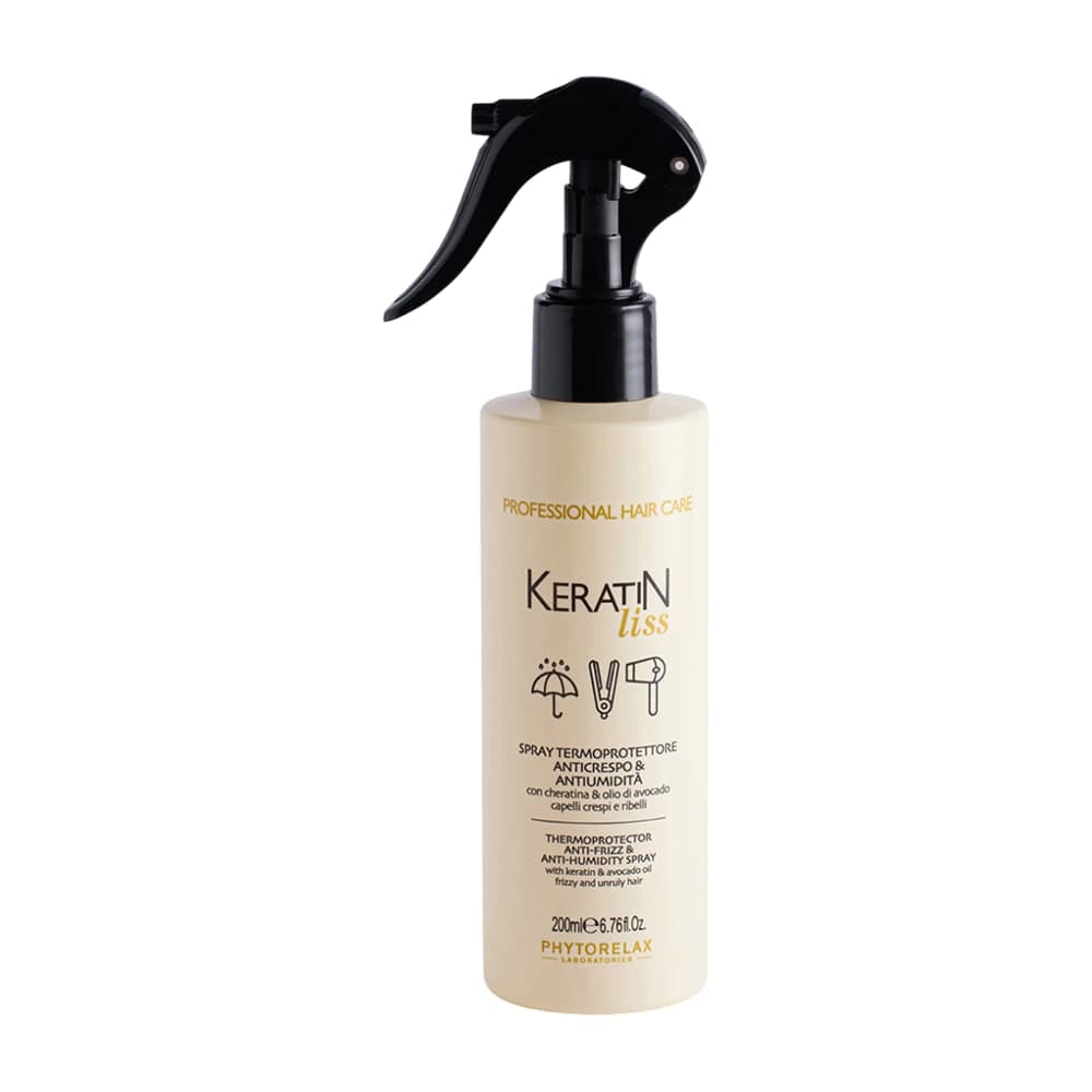 Phytorelax Спрей для волос термозащитный разглаживающий LABORATORIES KERATIN LISS THERMOPROTECTOR ANT-FRIZZ & ANTI-HUMIDITY SPRAY, 200 мл