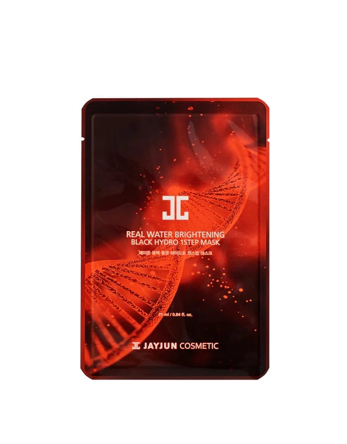 Увлажняющая тканевая маска для сияния кожи лица Real Water Brightening Black Hydro Mask 1Step Mask, 25 мл