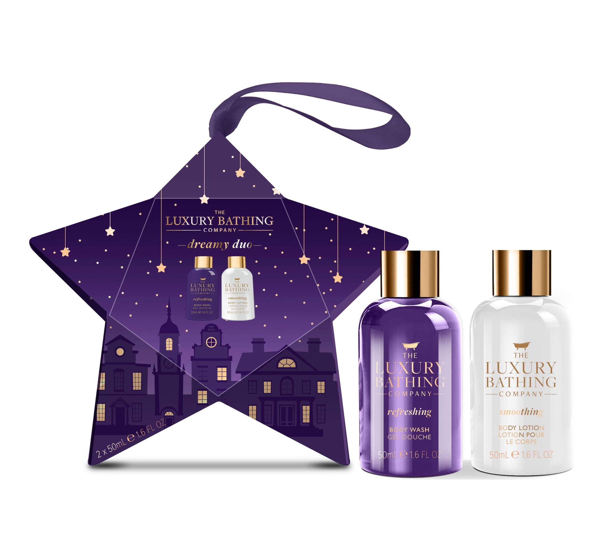 Косметический набор Dreamy Duo (Освежающий гель для душа Refreshing Body Wash, 50 мл + Разглаживающий лосьон для тела Smoothing Body Lotion, 50 мл)