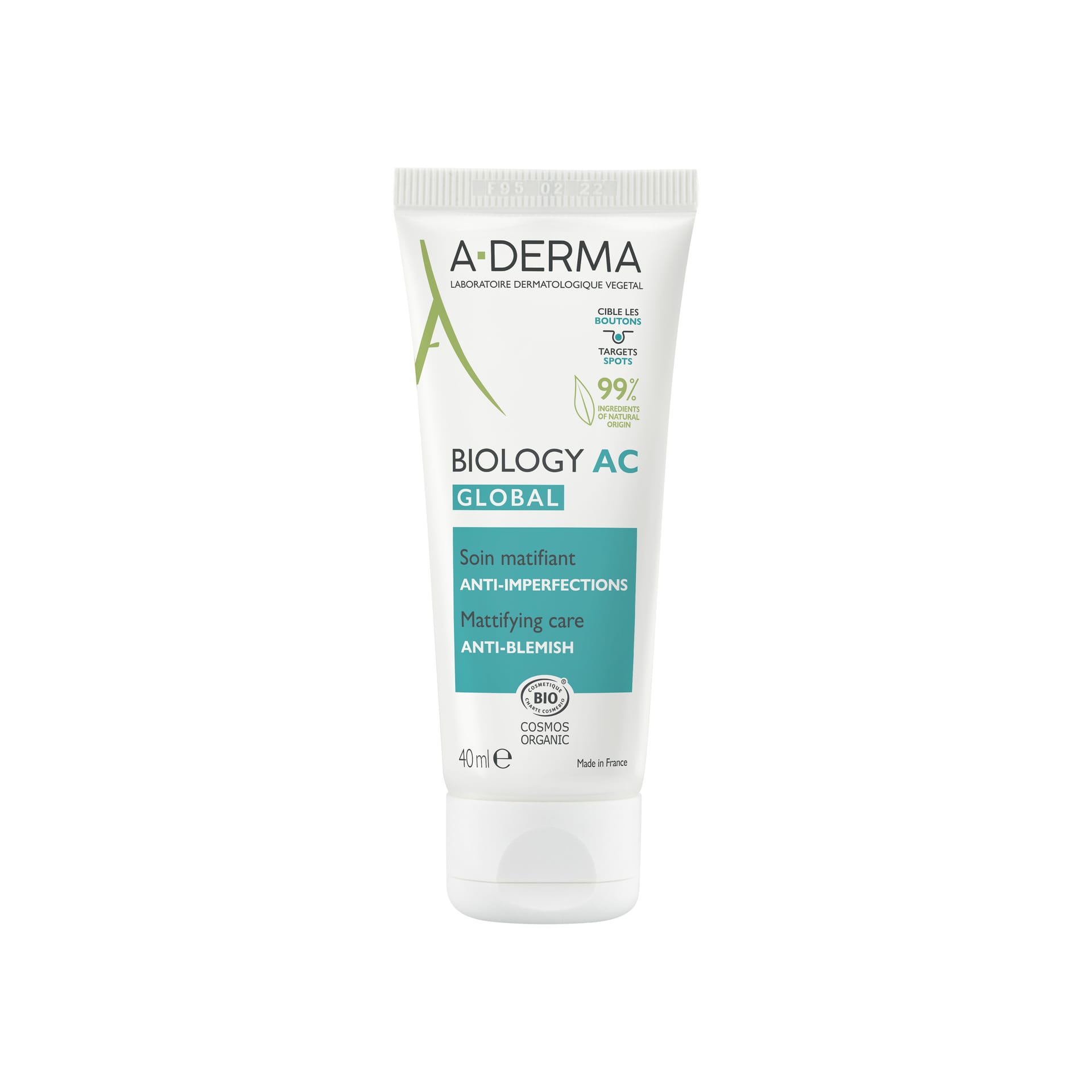 Крем для комплексного ухода за проблемной кожей A-Derma Biology AC Global, 40 мл