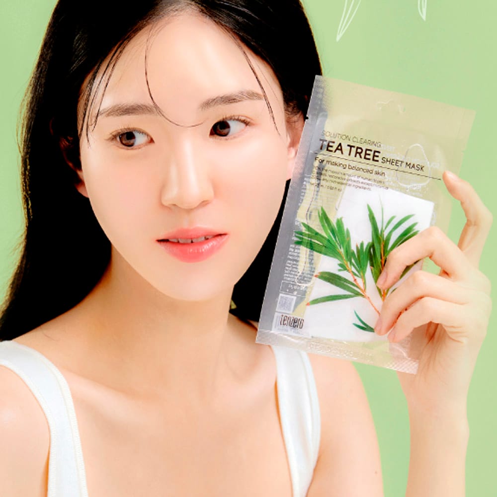 Очищающая тканевая маска для лица Tenzero Solution Clearing Tea Tree Sheet Mask, 25 мл - фото 4