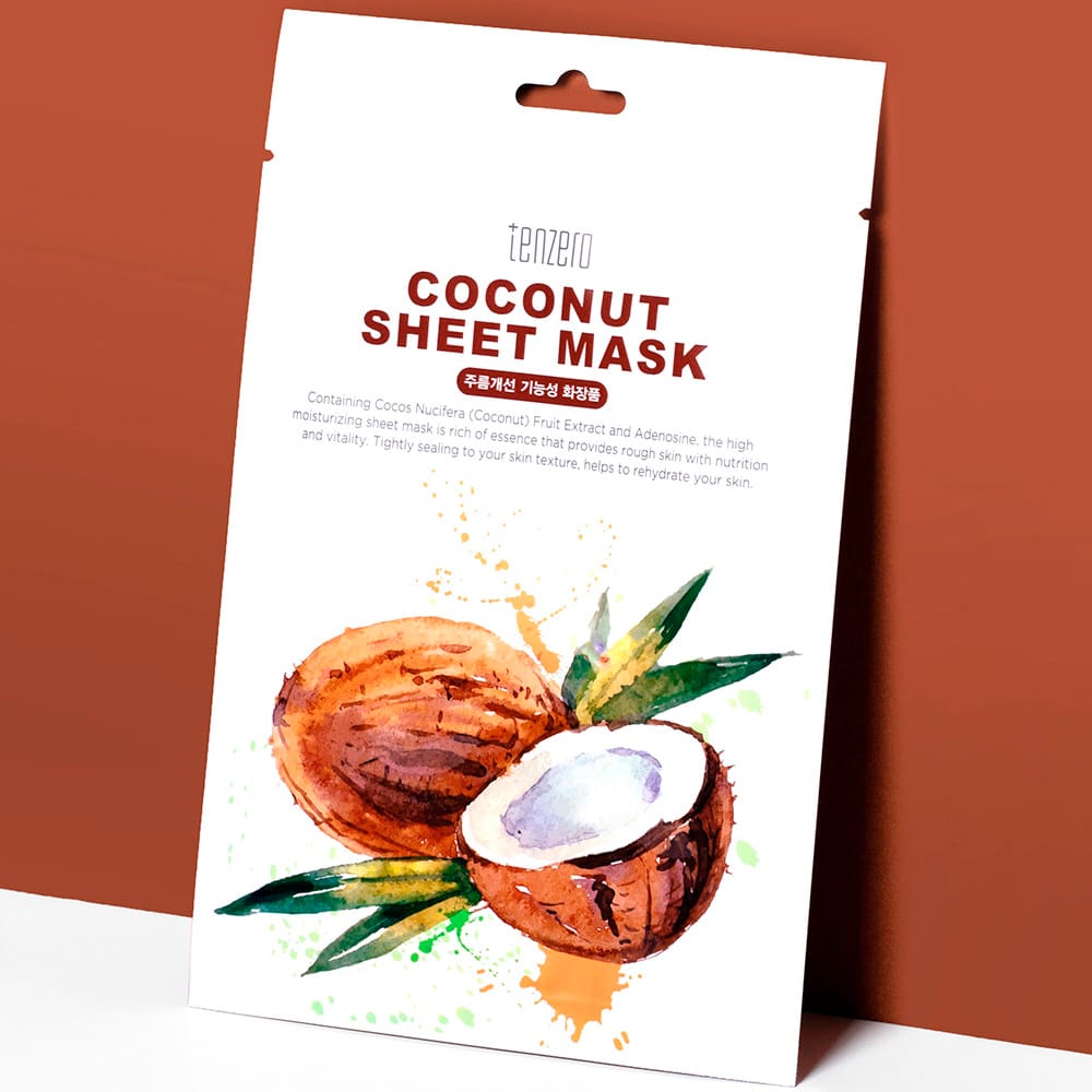 Увлажняющая, питательная тканевая маска для лица Tenzero Coconut Sheet Mask, 25 мл - фото 4