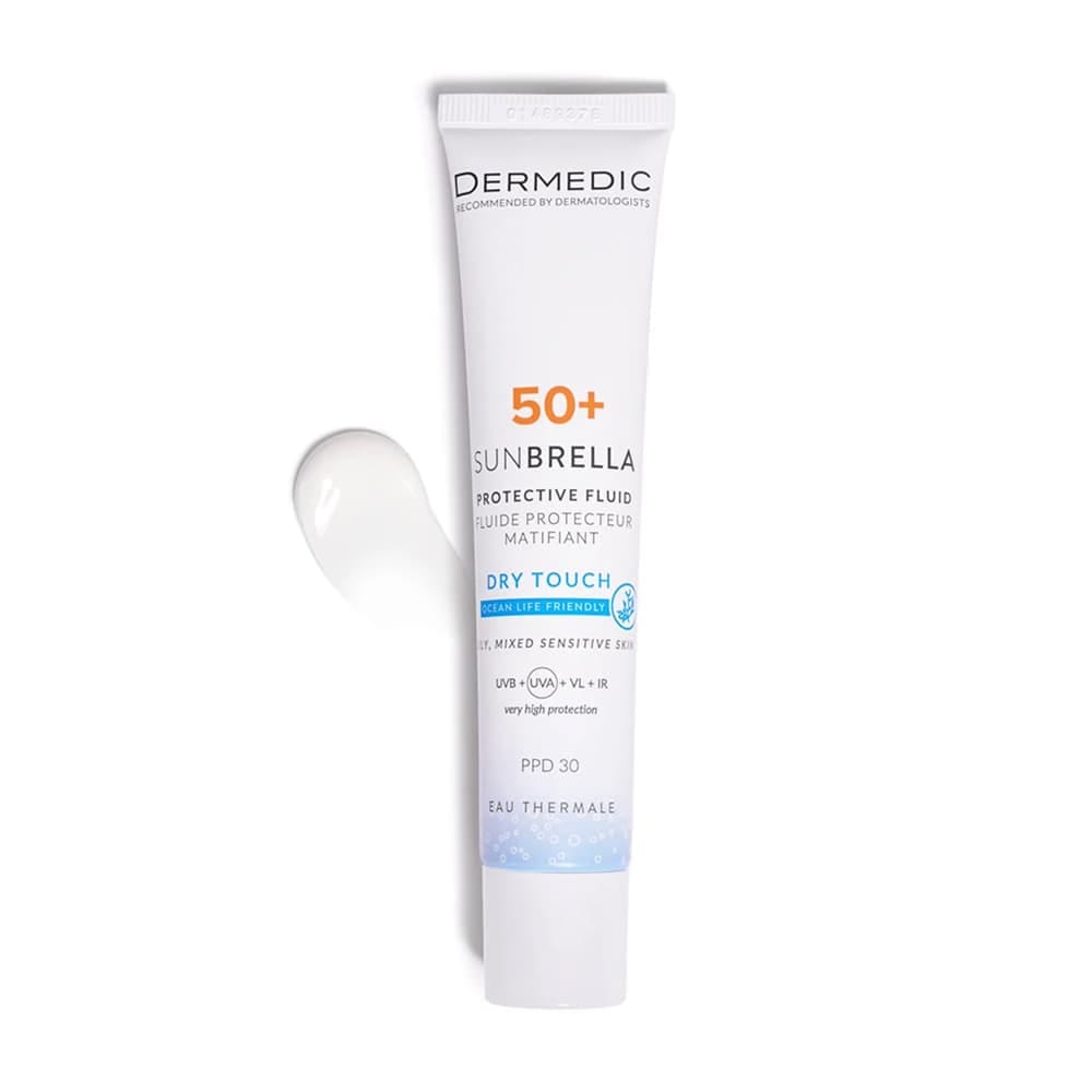 DERMEDIC SUNBRELLA DRY TOUCH Матирующий защитный флюид SPF 50+, 40 мл - фото 3