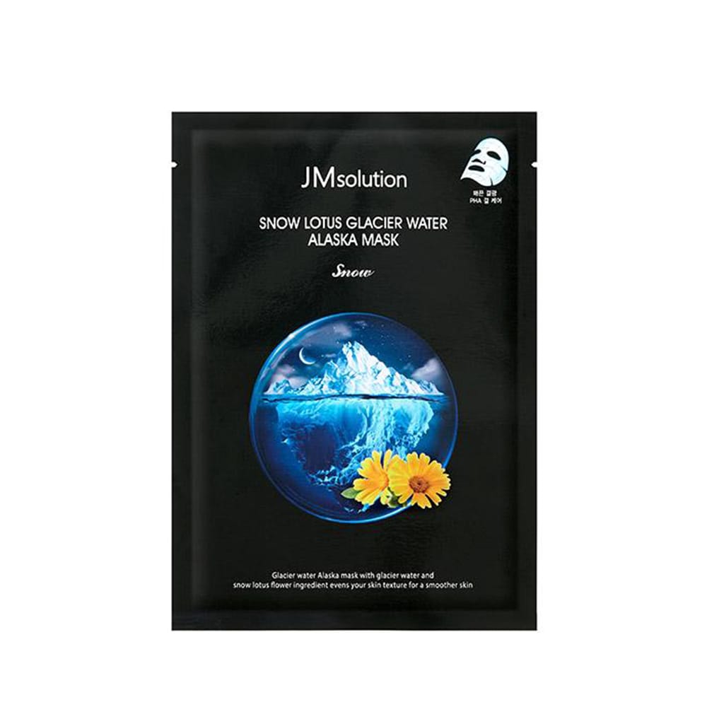 Разглаживающая тканевая маска для лица Snow Lotus Glacier Water Alaska Mask Snow