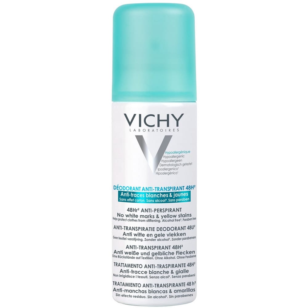 Дезодорант-аэрозоль Vichy против белых и желтых пятен 48 часов защиты, 125 мл