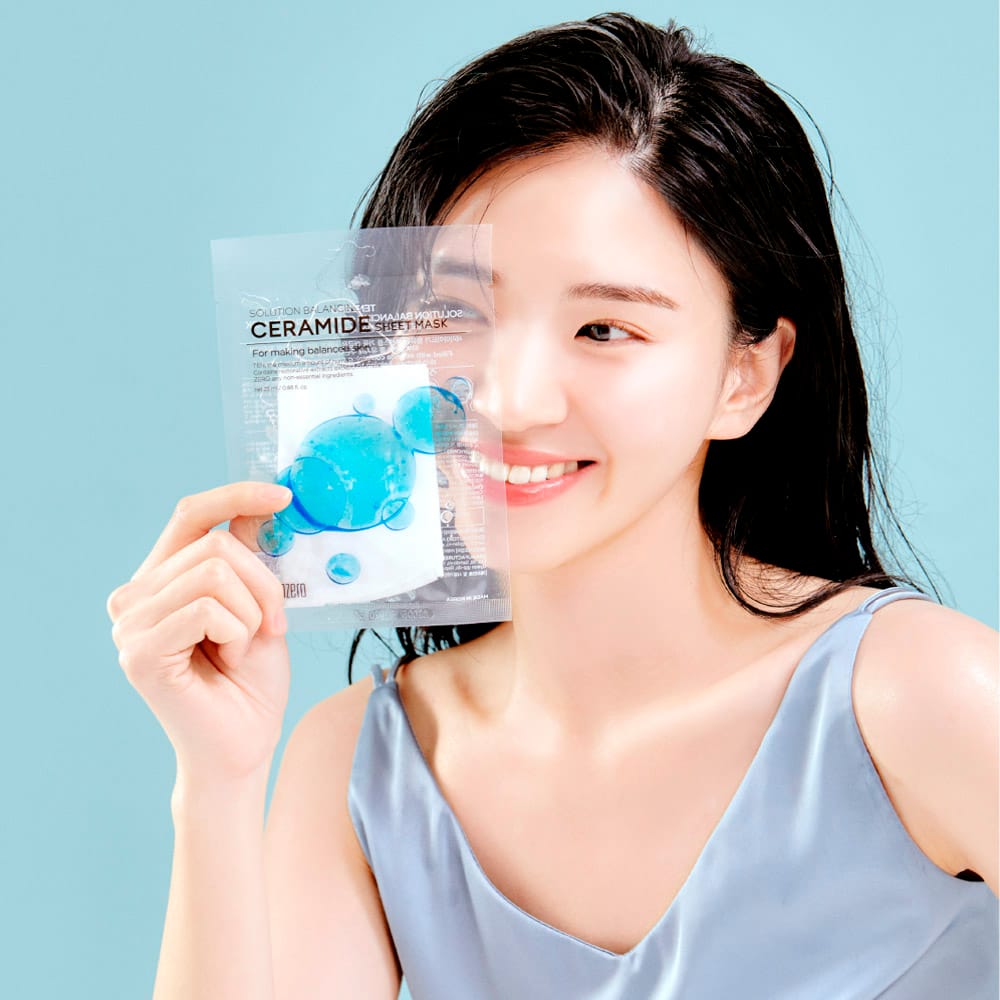 Увлажняющая тканевая маска для лица Tenzero Solution Balancing Ceramide Sheet Mask, 25 мл - фото 4