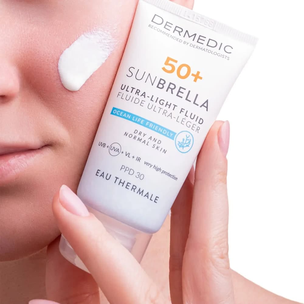 DERMEDIC SUNBRELLA Ультралегкий флюид SPF 50+ для сухой и нормальной кожи, 40 мл - фото 3