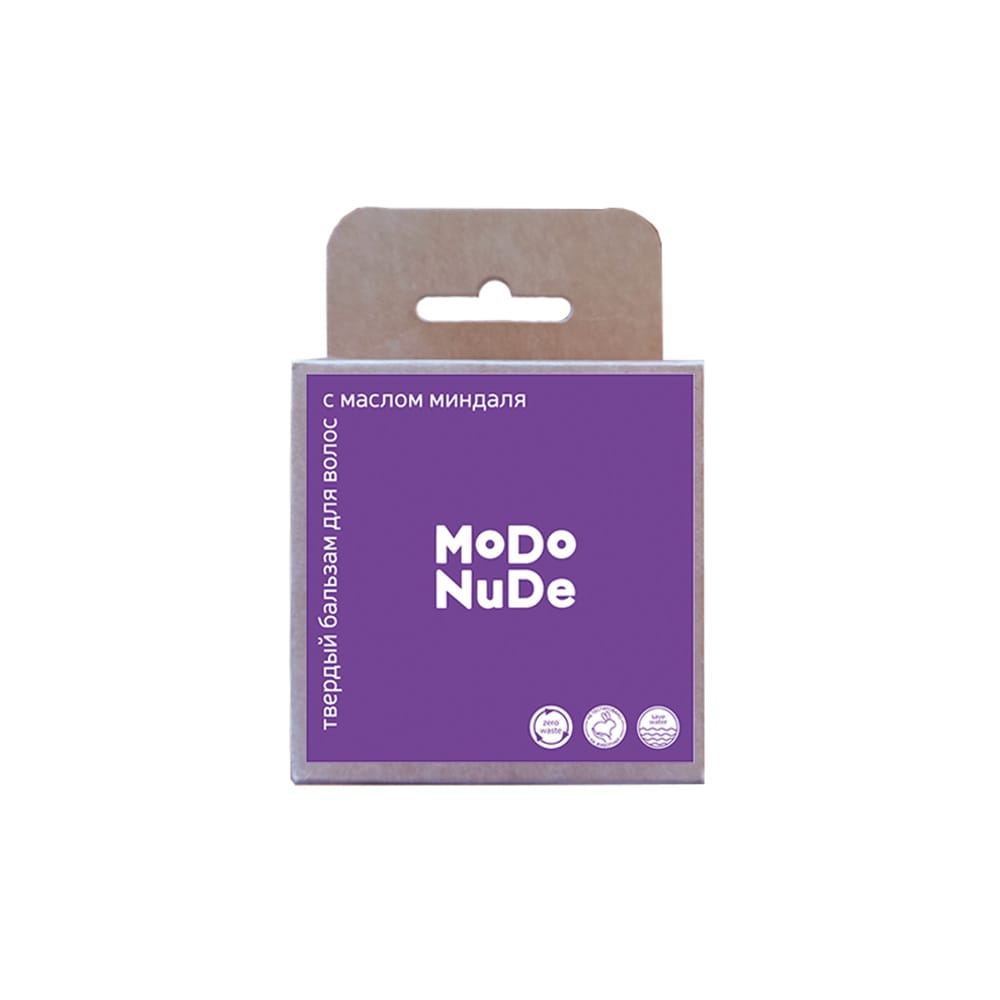 Твердый бальзам для волос с маслом миндаля Modo Nude, 50 гр