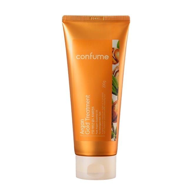 Питательная маска для волос с золотом и комплексом масел Welcos Confume Argan Gold Treatment, 200 мл
