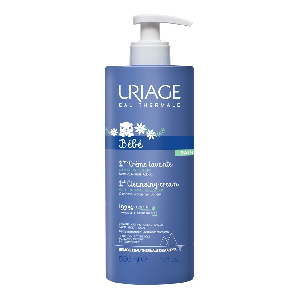 Первый очищающий пенящийся крем (Bebe 1ere Crème Lavante) Uriage, 500 мл.