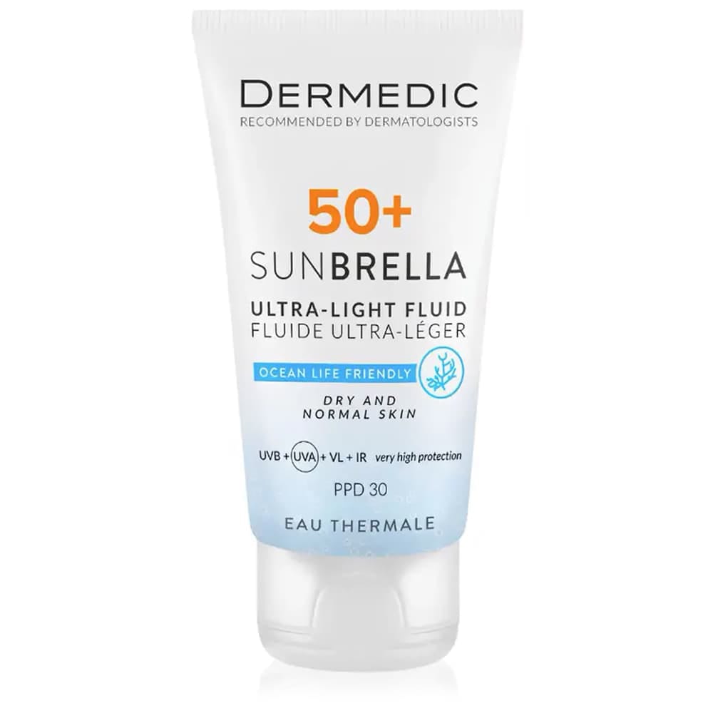 DERMEDIC SUNBRELLA Ультралегкий флюид SPF 50+ для сухой и нормальной кожи, 40 мл