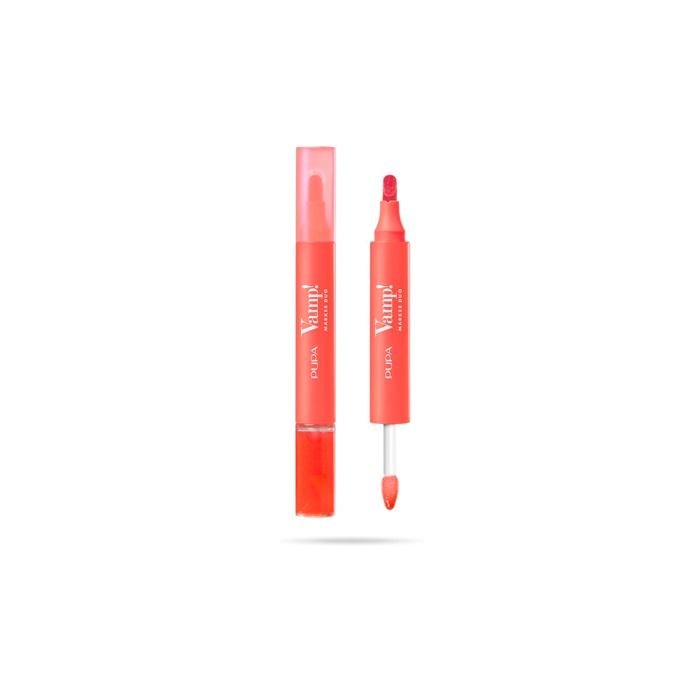 Двухстороннее средство для макияжа губ Vamp! Marker Duo: Маркер для губ Lip Marker и Блеск для губ Lip Gloss, 1,4 мл + 2,6 мл