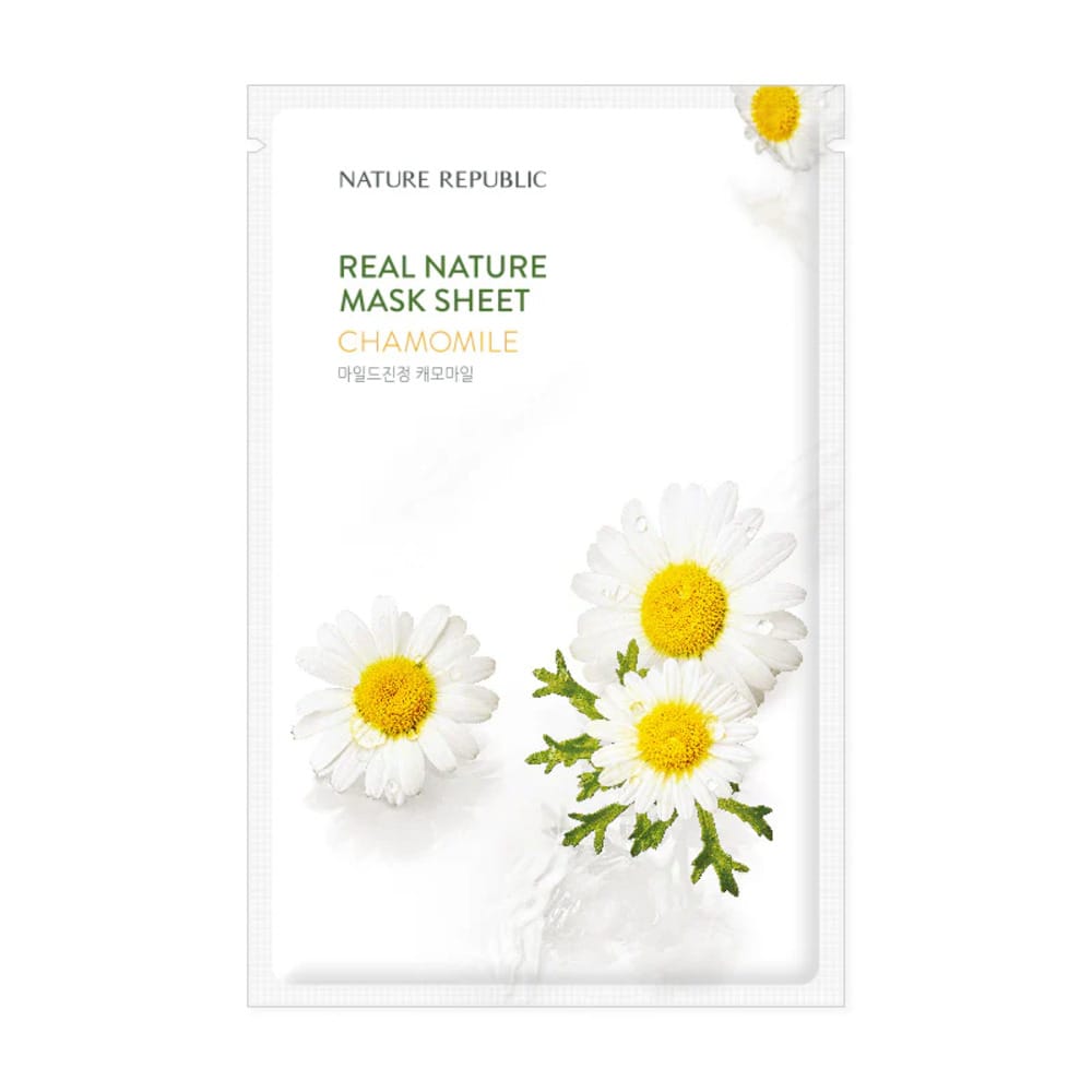 Успокаивающая тканевая маска для лица Real Nature Mask Sheet Chamomile, 23 мл