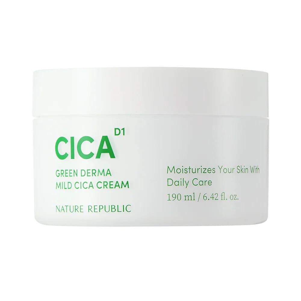 Увлажняющий крем для лица и сухих зон тела Green Derma Mild Cica Cream, 190 мл