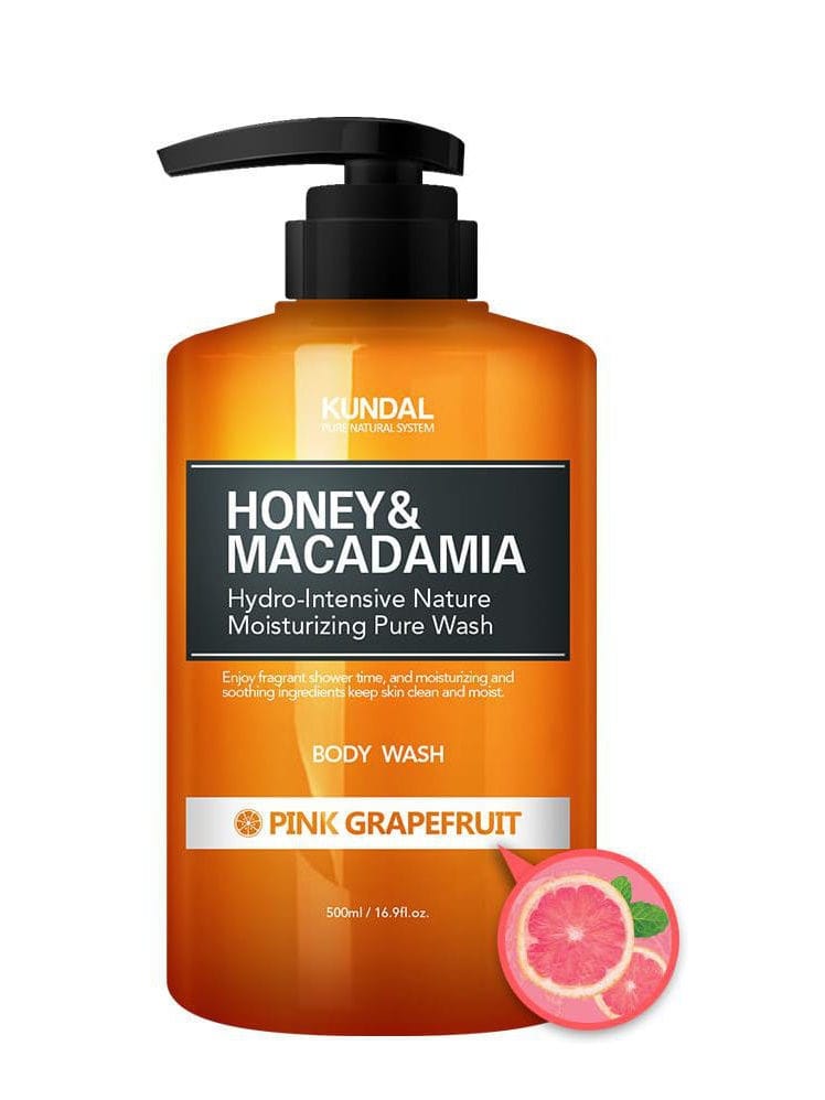 Гель для душа KUNDAL HONEY & MACADAMIA PURE BODY WASH PINK GRAPEFRUIT, 500 мл