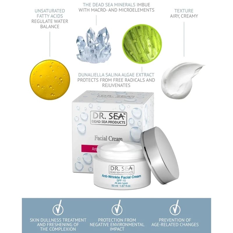 Крем для лица против морщин Anti Wrinkle Facial Cream SPF 15, 50 мл - фото 2