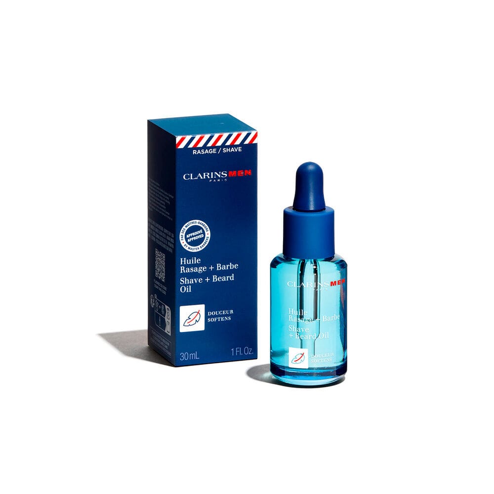 Смягчающее мужское масло для бритья и ухода за бородой Clarins Men Shave + Beard Oil, 30 мл