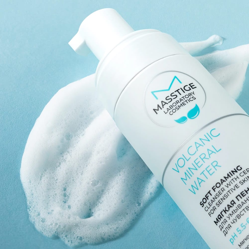 Masstige Volcanic Mineral Water Мягкая пенка для умывания с церамидами для чувствительной кожи, 150 мл. - фото 2