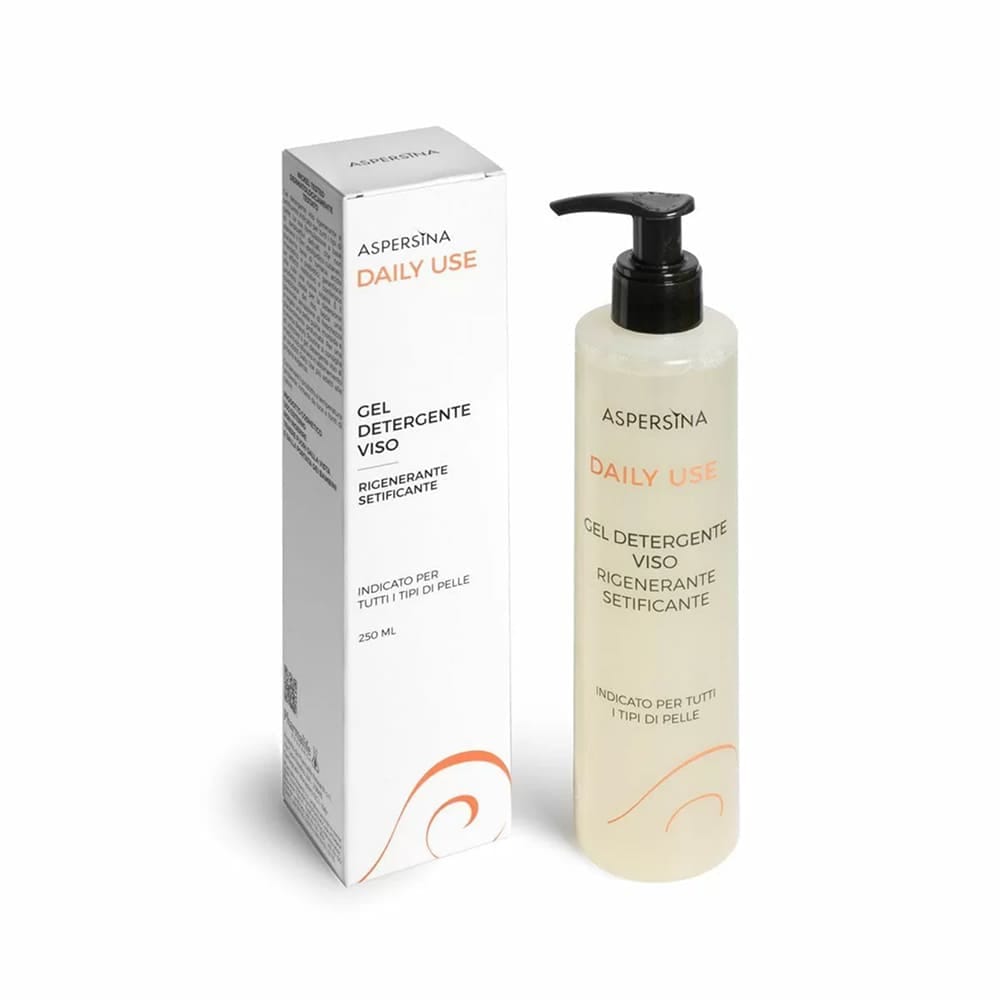 Pharmalife Research Aspersina Daily Use Gel Detergente Viso Гель очищающий, восстанавливающий для всех типов кожи с муцином улитки, миндальной кислотой и пребиотиками