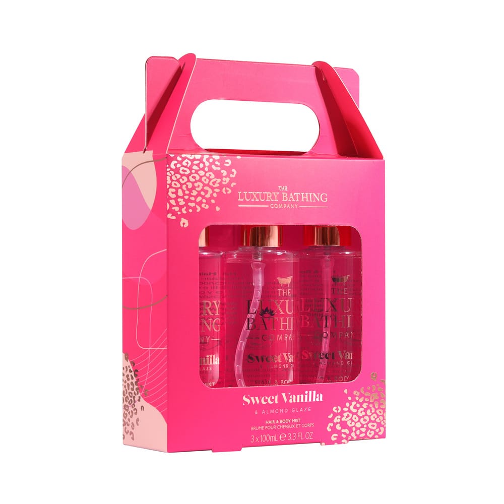 Набор Sweet Vanilla & Almond Glaze (Cпрей для тела и волос Hair & Body Mist Light Pink, 100 мл+Cпрей для тела и волос Hair & Body Mist Mid Pink, 100 мл+Cпрей для тела и волос Hair & Body Mist Bright Pink, 100 мл) - фото 2