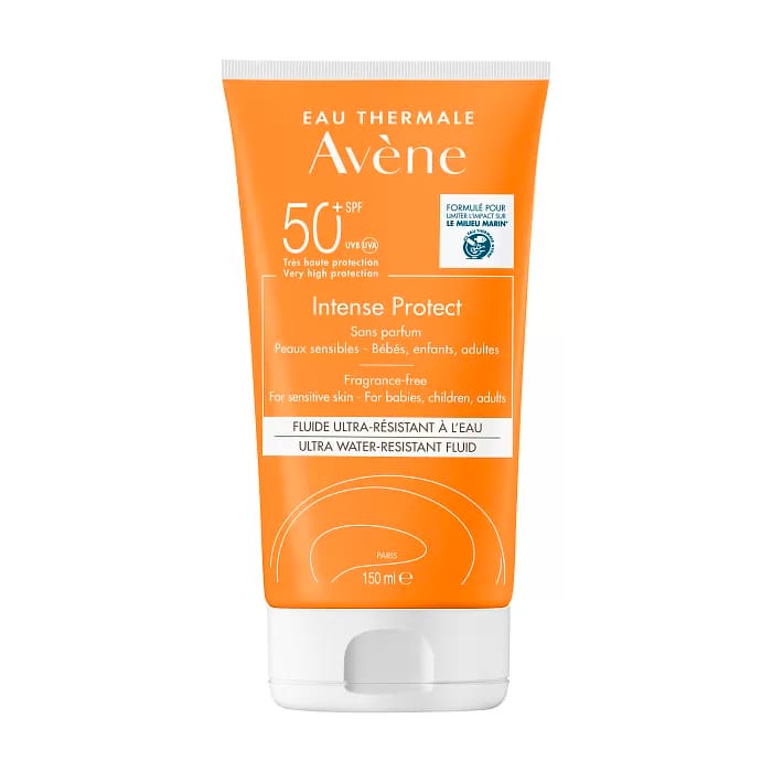 Ультра-водостойкий солнцезащитный флюид Avene Intense Protect SPF50+, 150 мл