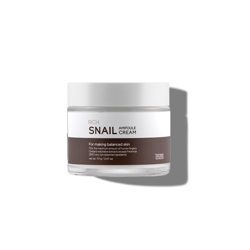Питательный, антивозрастной крем-концентрат для лица Tenzero Rich Snail Ampoule Cream 2X, 70 г