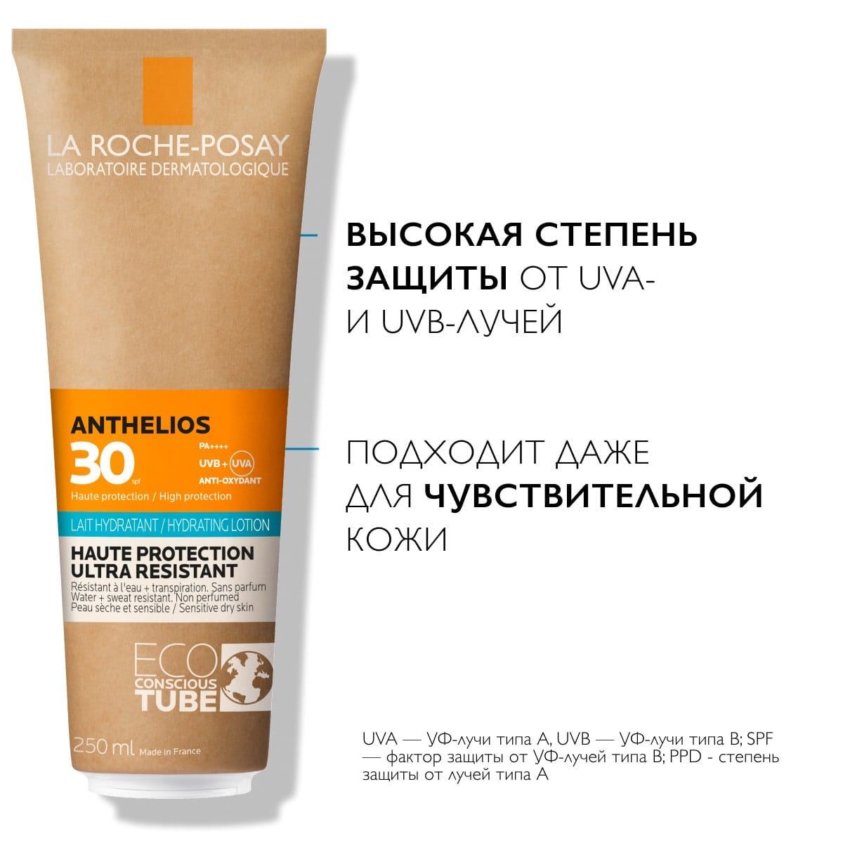 Молочко солнцезащитное для лица и тела Anthelios SPF30+ PPD 14, 250 мл - фото 2