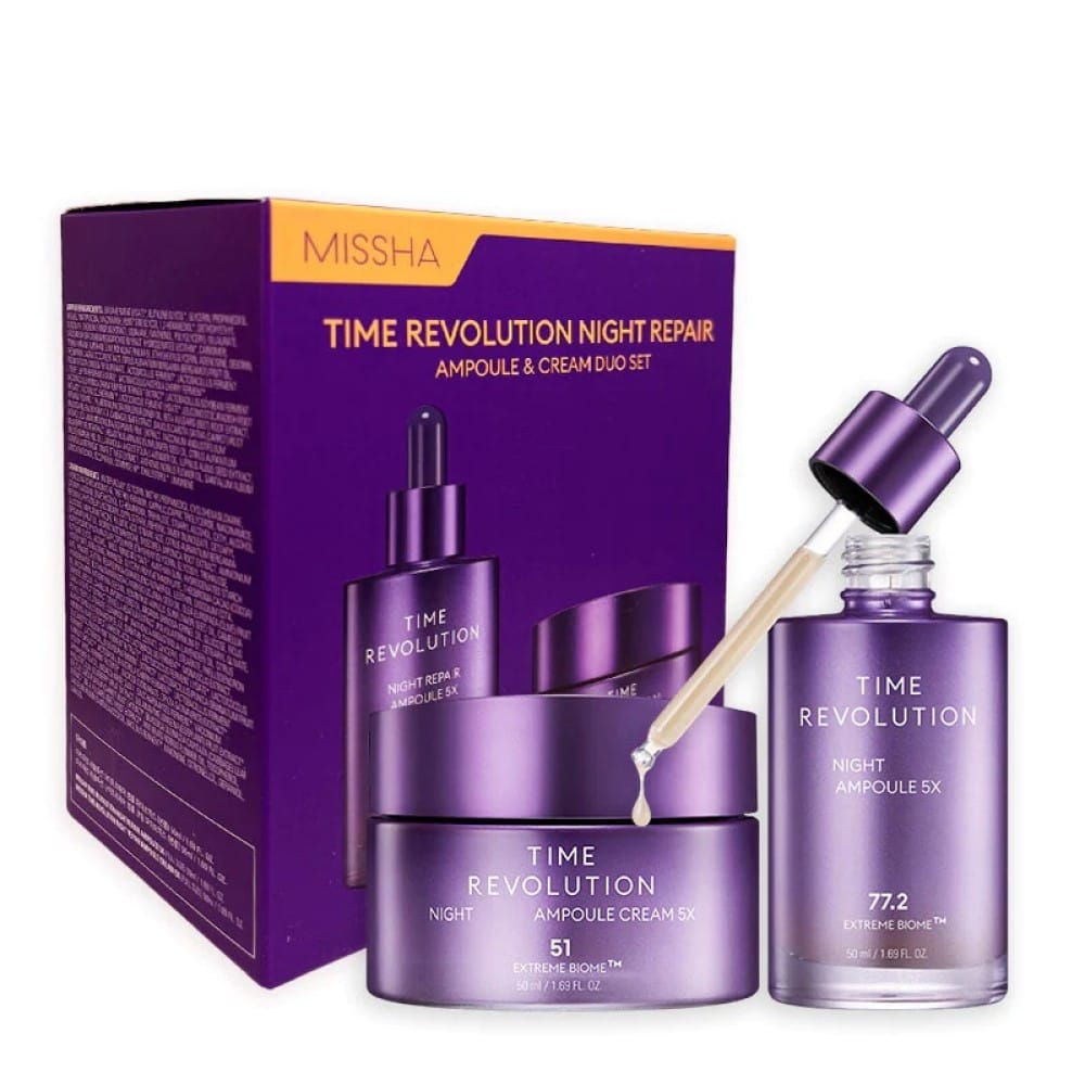 Набор Time Revolution Night Repair Ampoule & Cream Duo