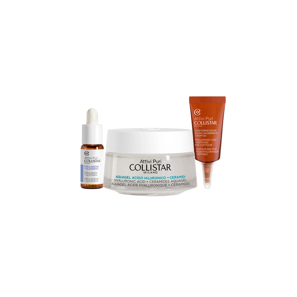 Набор Attivi Puri(Крем-гель для лица Hyaluronic Acid + Ceramides Water Gel , 50 мл;Сыворотка для лица Pure Actives Collagen + Glycogen, 5 мл; Лифтинговый уход для кожи вокруг глаз Hyaluronic Acid + Peptides Eye Contour, 5 мл) - фото 2