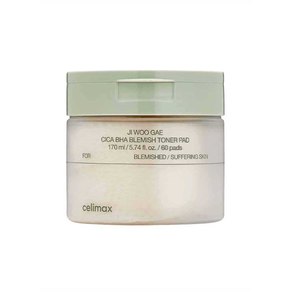 Тонер-пэды против несовершенств кожи с кислотами Celimax Ji Woo Gae Cica Bha Blemish Toner Pad, 170мл/60шт
