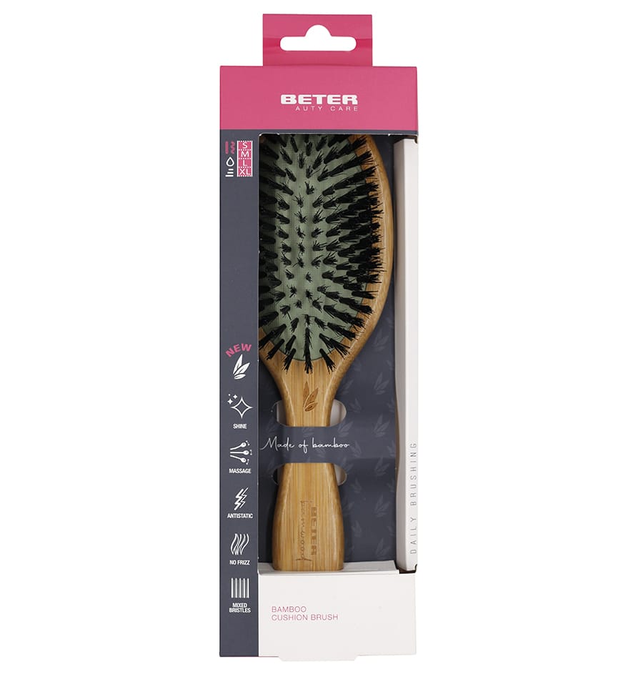 Расческа для волос Bamboo Cushion Brush (комбинированная щетина)