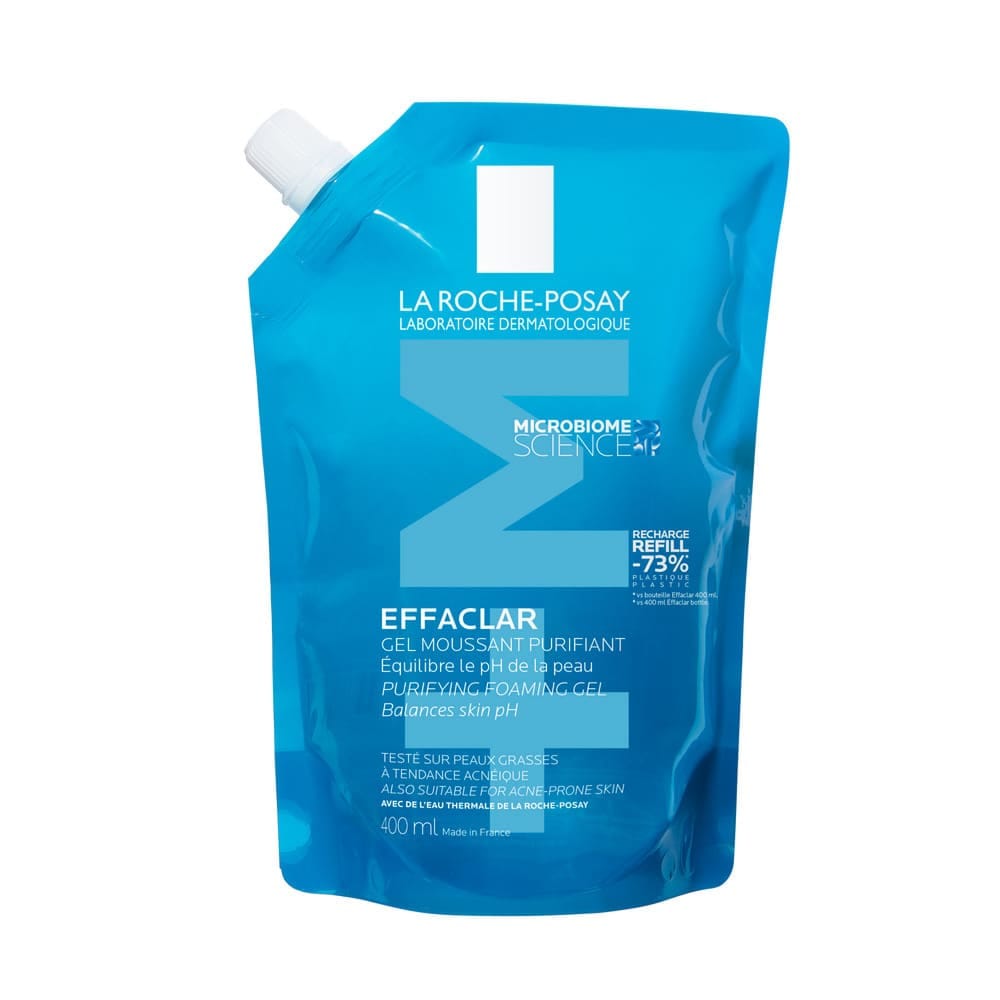 LA ROCHE-POSAY EFFACLAR Гель очищающий пенящийся для чувствительной жирной кожи лица и тела, 400 мл