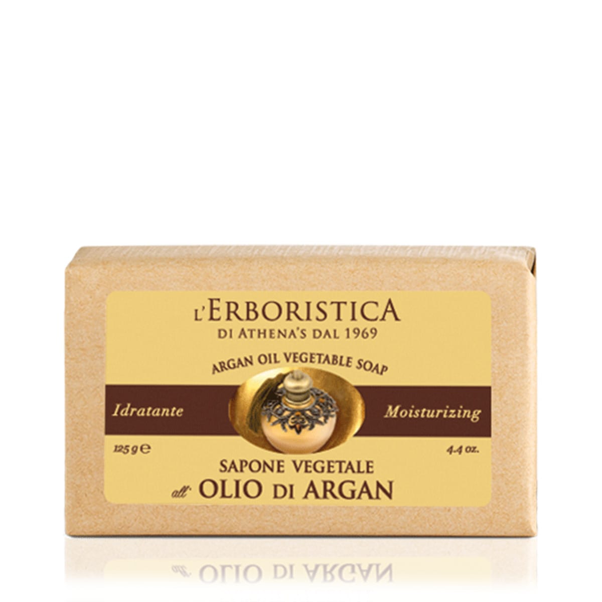 Мыло туалетное твердое увлажняющее с аргановым маслом L'Erboristica Vegetable Soap, 100 г