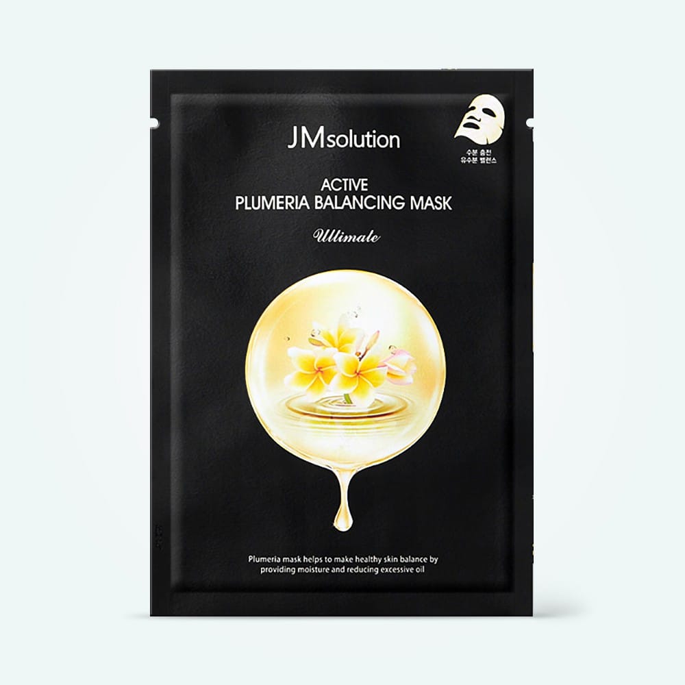 Балансирующая тканевая маска для увлажнения и матирования кожи лица Active Plumeria Balancing Mask Ultimate, 30 мл