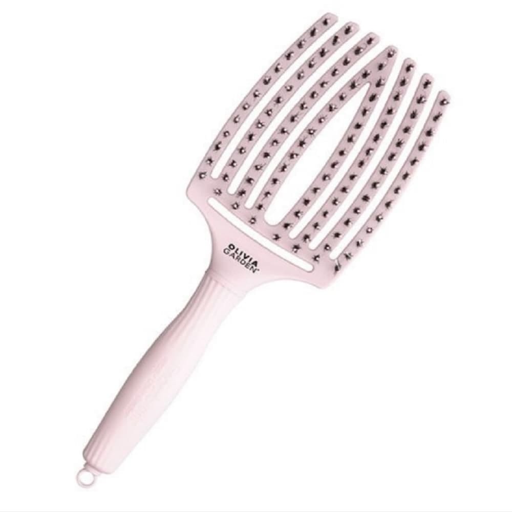 Olivia Garden Щетка для волос Fingerbrush Care Iconic Boar&Nylon Pastel Pink - фото 2
