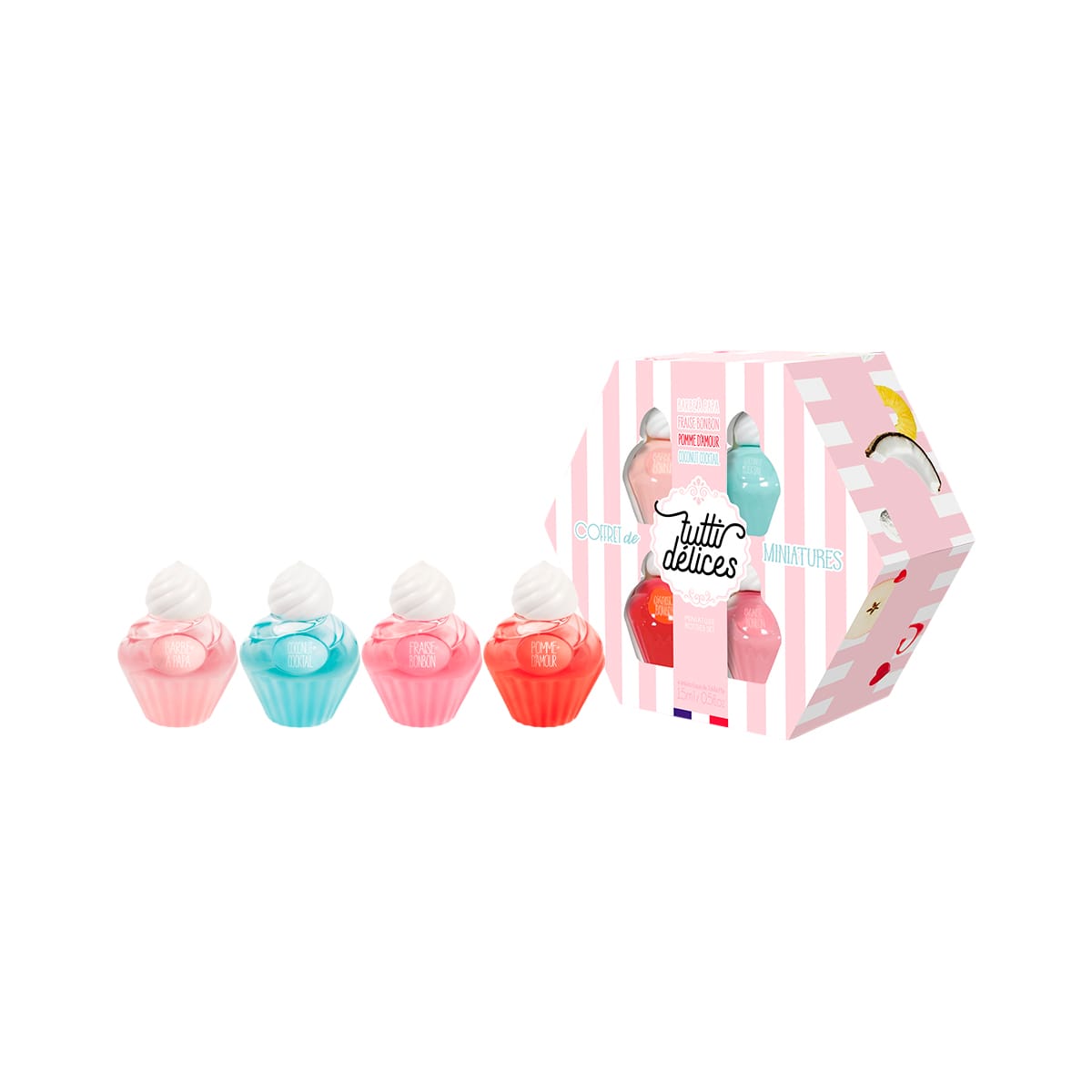 Набор парфюмерный (Туалетная вода Barbe A Papa 15мл + Туалетная вода Fraise Bonbon,15мл + Туалетная вода Pomme D'amour,15мл + Туалетная вода Coconut Coctail,15мл)