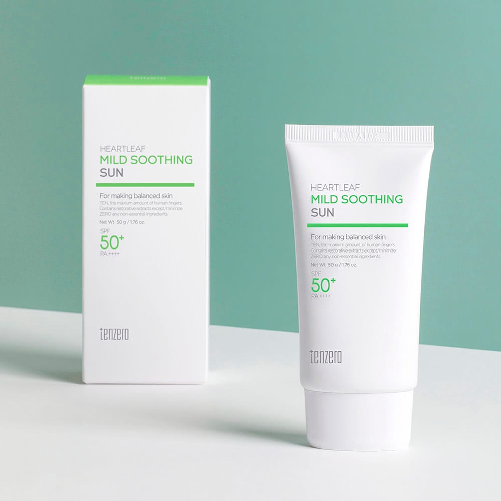 Успокаивающий солнцезащитный крем Tenzero Heartleaf Mild Soothing Sun SPF 50+ PA++++, 50 мл - фото 4