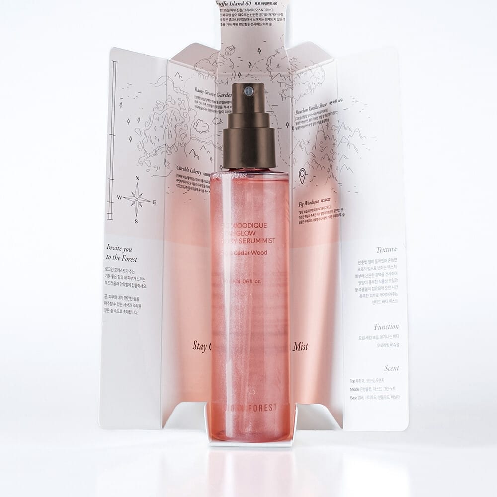 Увлажняющая, придающая сияние сыворотка-мист для тела  Fig Woodique Stay Glow Body Serum Mist, 120 мл - фото 2
