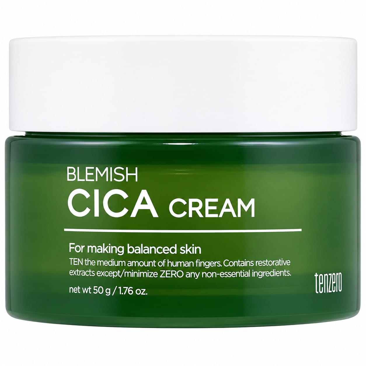 Смягчающий, питательный крем для лица против морщин Tenzero Blemish Cica Cream, 50 мл