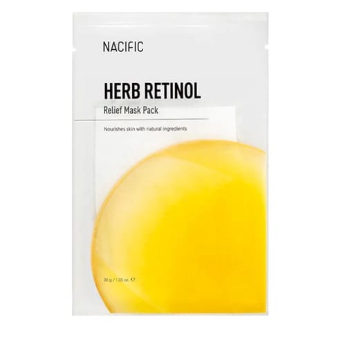 Придающая упругость, питательная тканевая маска для лица Herb Retinol Relief Mask Pack, 30 г
