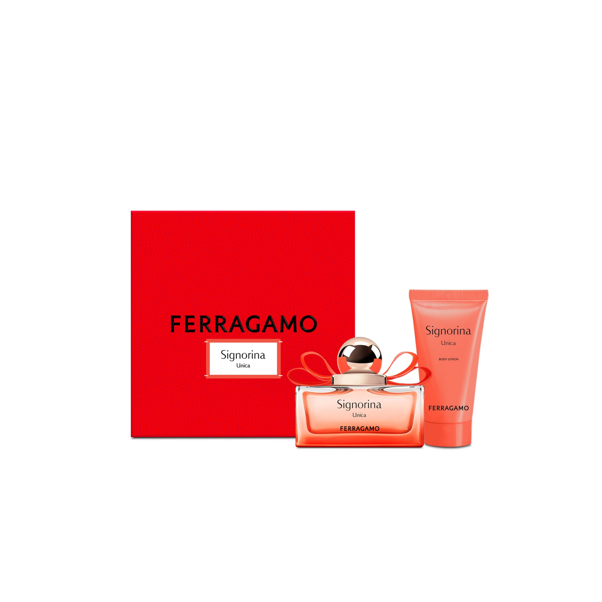 Набор парфюмерно-косметический (Парфюмерная вода Ferragamo Signorina Unica, 50 мл + Лосьон для тела Ferragamo Signorina Unica, 50 мл)