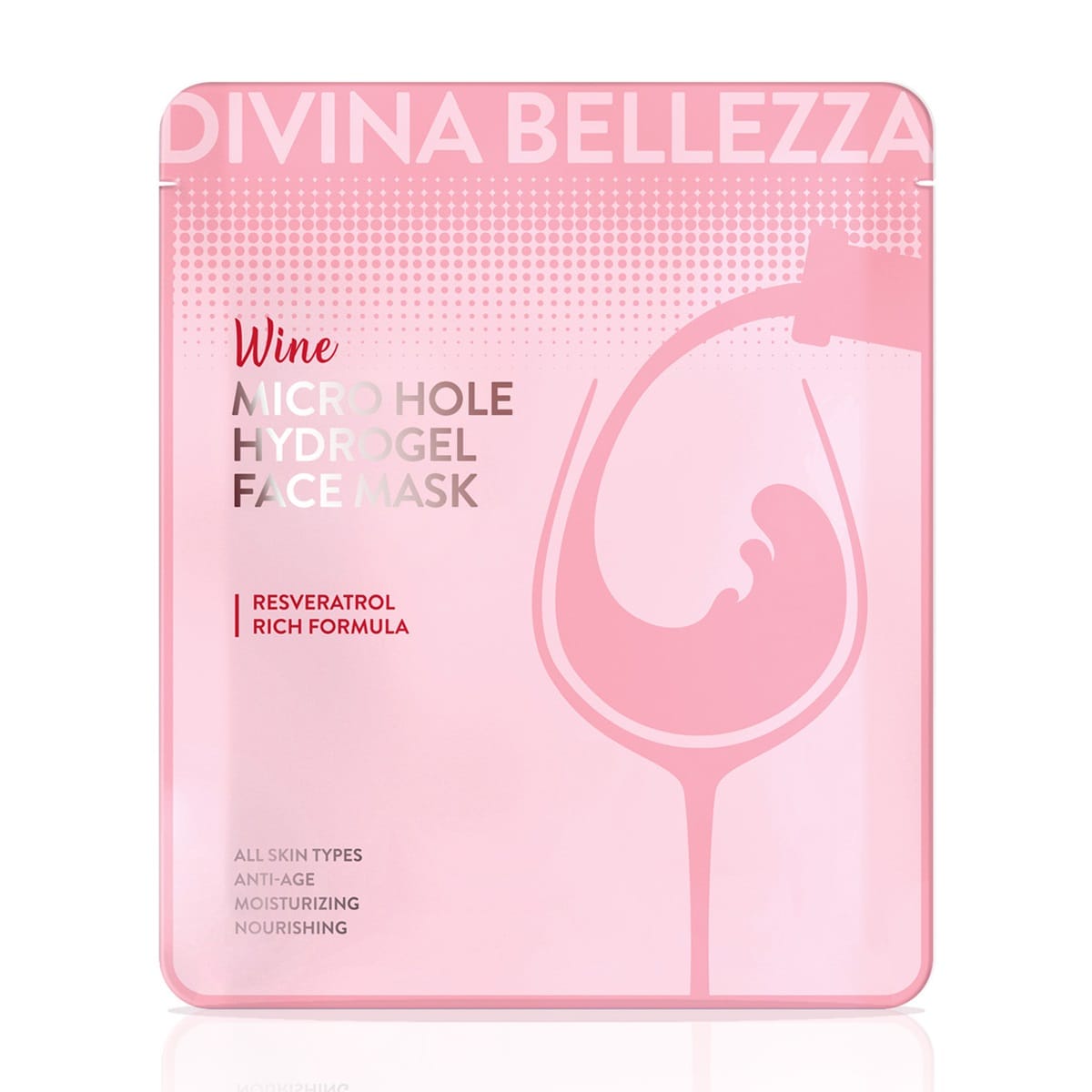 Маска для лица гидрогелевая с экстрактом красного вина Microhole Wine Hydrogel Face Mask, 30 г