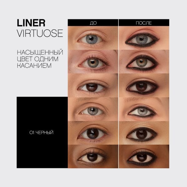 Карандаш-каял для глаз устойчивый гелевый Liner Virtuose Kajal - фото 5